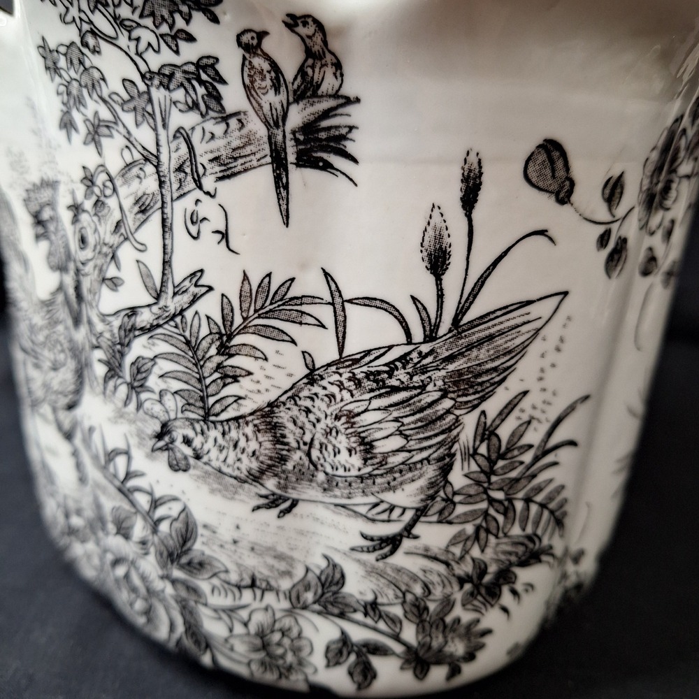 Early 1900's English Victorian Toile Transferware Jardiniere Garden Planter - Picture 4 of 13